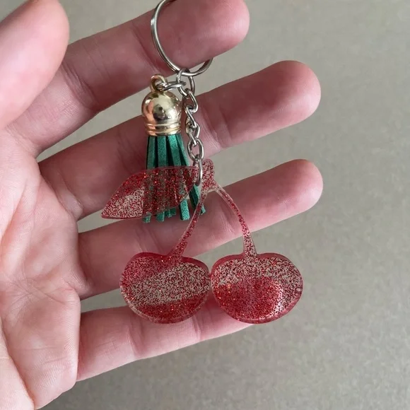 🎉🎉HP🎉🎉 Handmade Cherry Stem Keychain - Picture 2 of 6